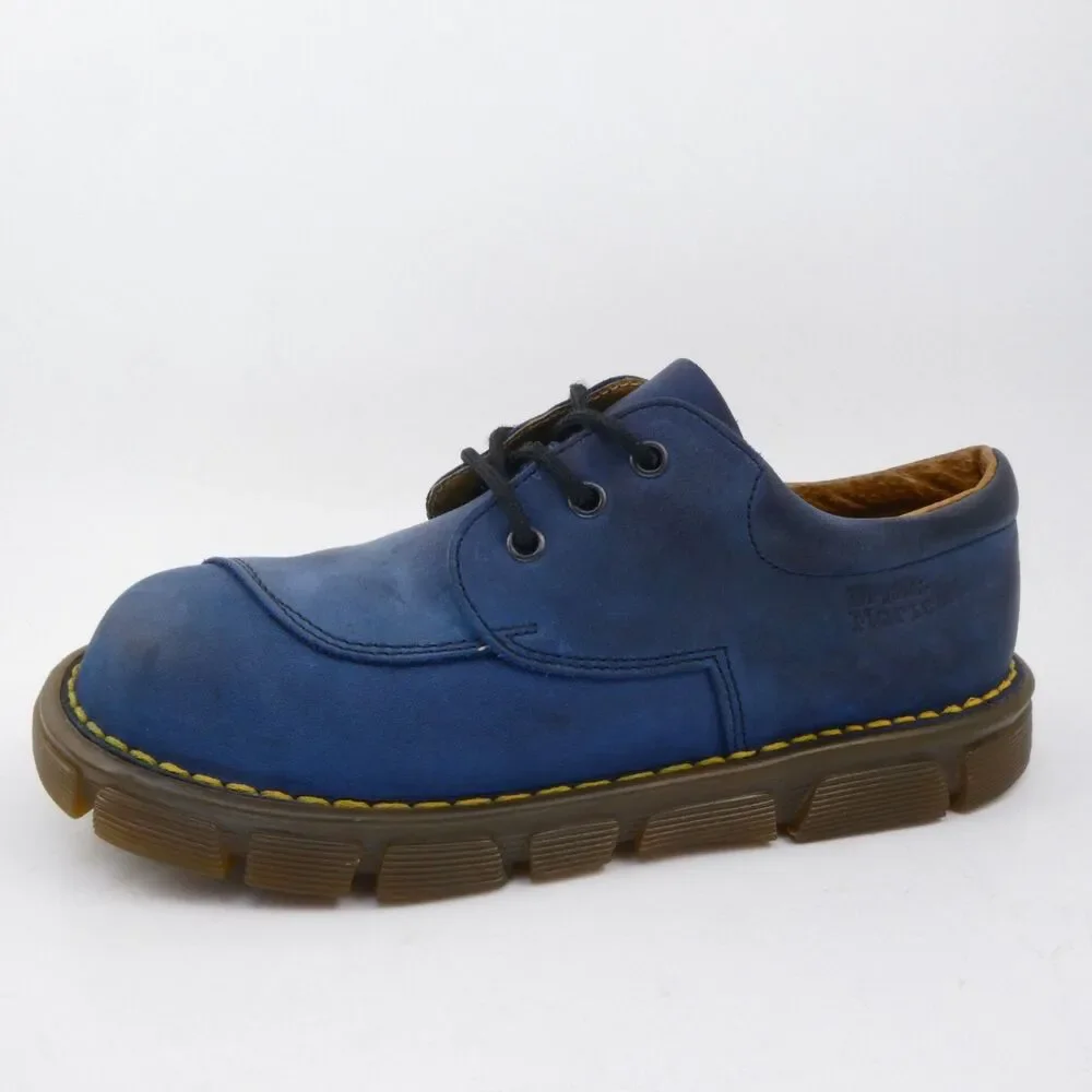 Dr Doc Martens 6442 Kids Youth US Size 2 Leather Low Top Oxford Shoes Navy Blue